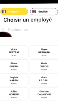 Choix de l’employé et de la langue