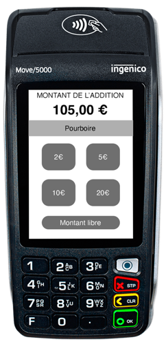 Choix du montant du pourboire